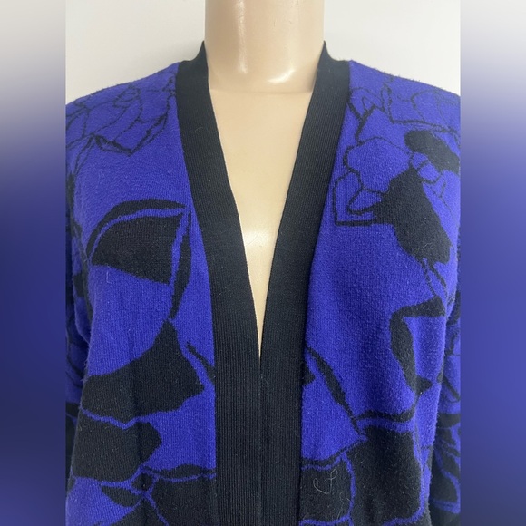 Chico's Black and purple Cardigan - Picture 5 of 6